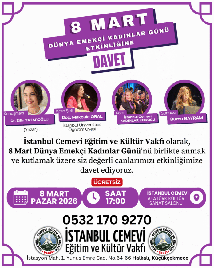 8 mart dünya emekçi kadınlar günü istanbul cemevi